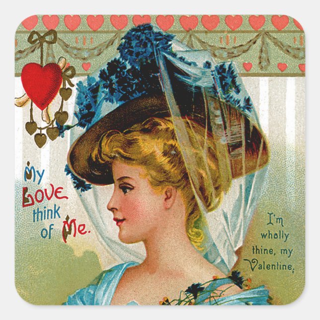 My Love Think of Me Square Sticker (Front)