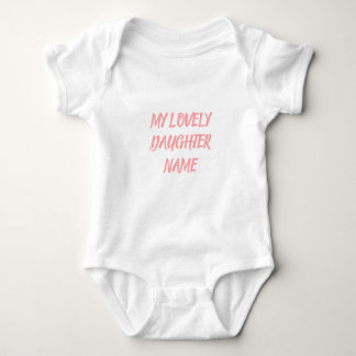 My Lovely Daughter Personalised Name Baby Bodysuit