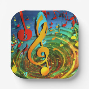 My Lovely Favourite Music Song Design: Beautiful S Paper Plate