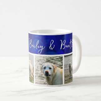 My Loves Royal Blue Banner Names 4 Photos Pet Coffee Mug