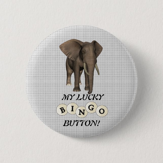 MY LUCKY BUTTON! 6 CM ROUND BADGE (Front)