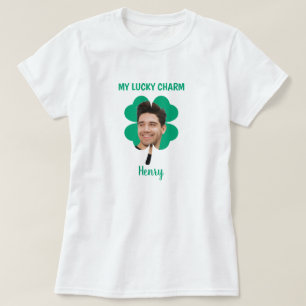 My Lucky Charm Custom Name St. Patrick's Day Photo T-Shirt