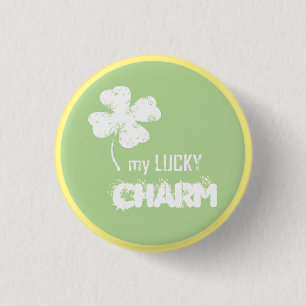 My Lucky Charm Shamrock Button Pin