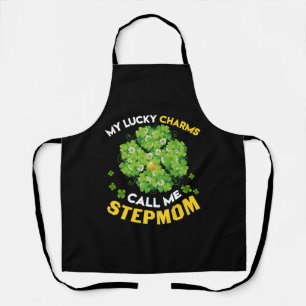 My Lucky Charms Call Me Stepmom Patricks Day Apron