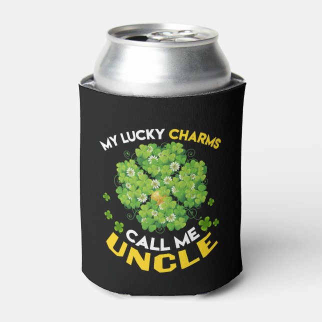 My Lucky Charms Call Me Uncle Patricks Day Can Cooler (Can Front)