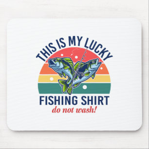 My Lucky Fishing-shirt Youth Kids Womens Boys Funn Mouse Pad