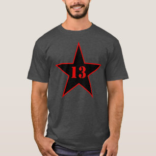 My Lucky Number Star - Number 13 - v2 (black) T-Shirt