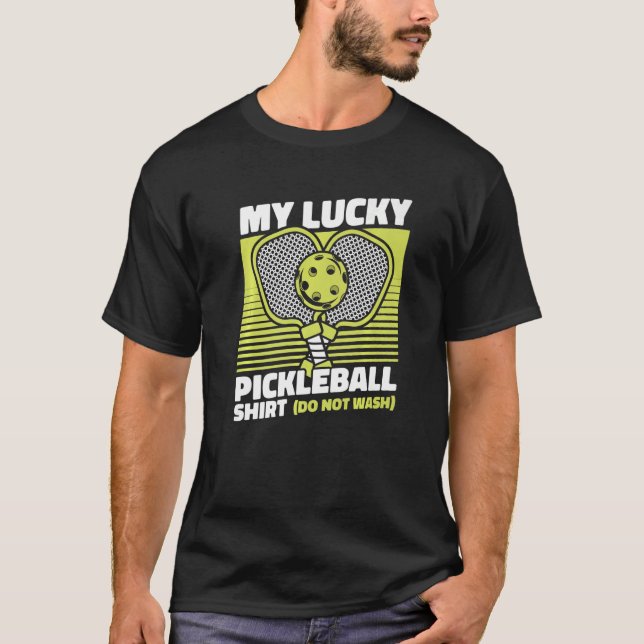 My Lucky Pickleball Clothing Coach Player Pro Pick T-Shirt (Front)