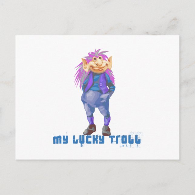 my lucky troll postcard (Front)