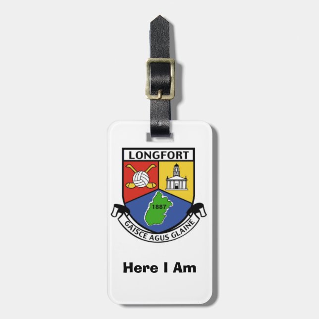 My Luggage Personalised Longford County ID Tag (Front Vertical)