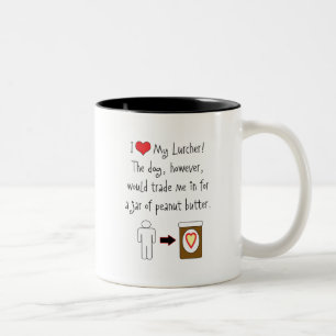 My Lurcher Loves Peanut Butter Two-Tone Coffee Mug