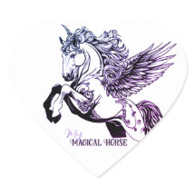 My Magical Horse Heart Stickers