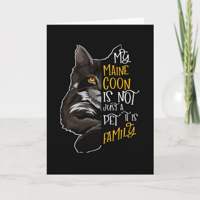 My Maine Coon Cat is Family Card (Front)