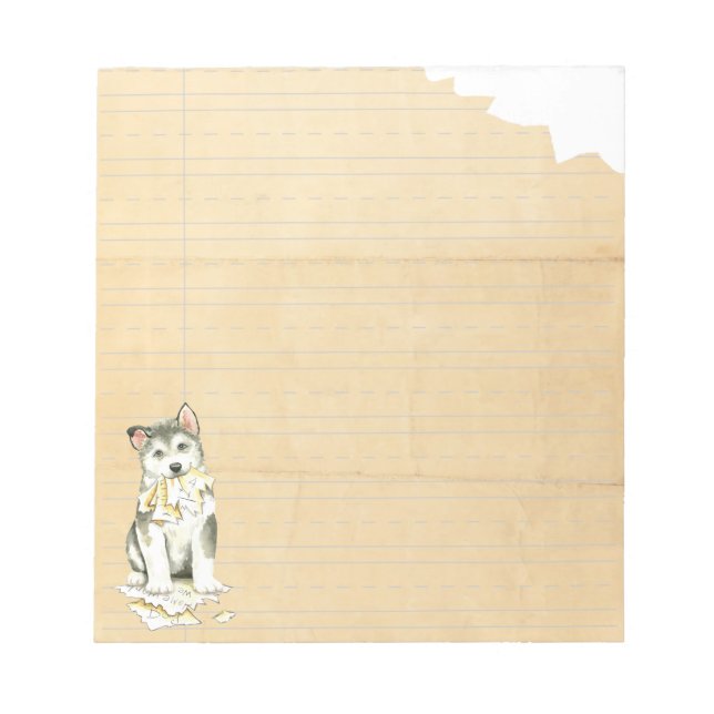 My Malemute Ate My Homework Notepad (Front)