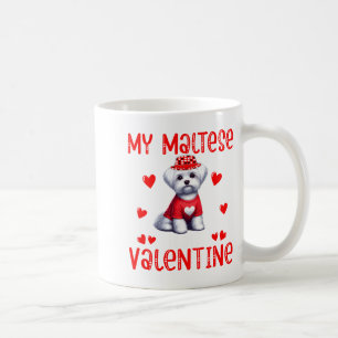 My Maltese Is My Valentine Hearts Costume Single O Coffee Mug