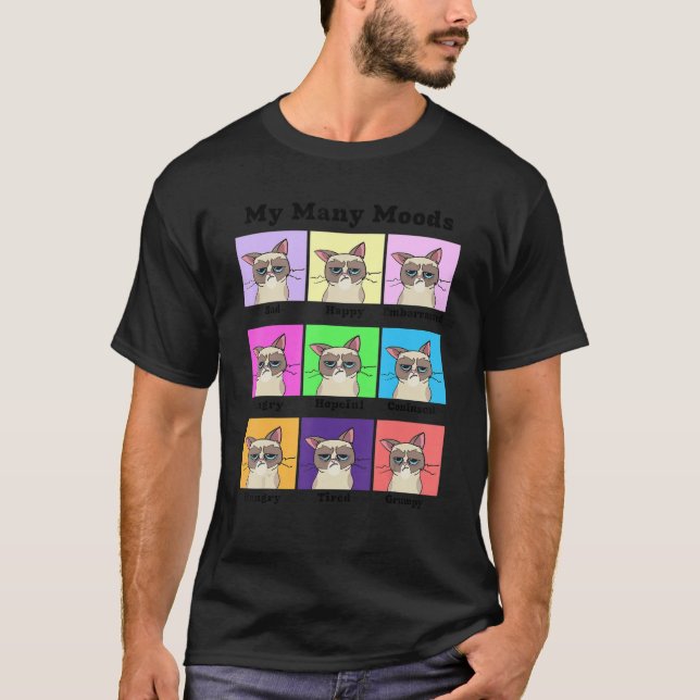 My Many Moods  Cat T-Shirt (Front)