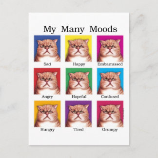 My Many Moods Postcard
