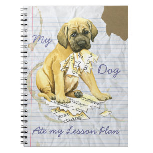 My Mastiff Ate my Lesson Plan Spiral Notebook