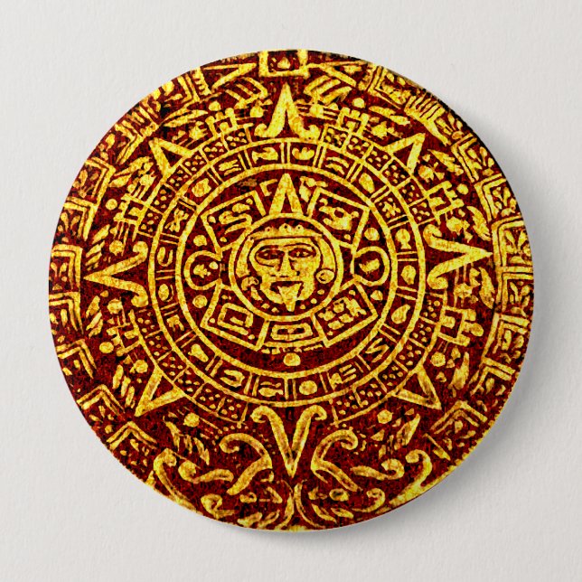 My Mayan Calendar (Pin-On Button) 10 Cm Round Badge (Front)