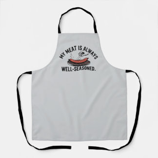 My Meat Is Always Well-Seasoned | Funny Grilling Apron
