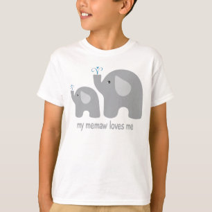 My MeMaw Loves Me - Elephant Shirt for Kids