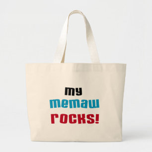 My Memaw Rocks T-shirts and Gifts Large Tote Bag