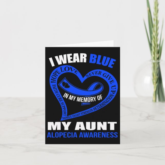 My Memory Of My Aunt Alopecia Awareness  Card (Front)