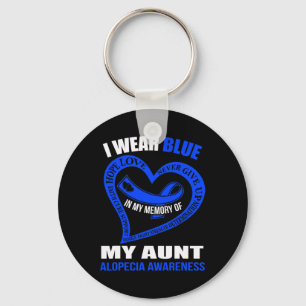 My Memory Of My Aunt Alopecia Awareness  Key Ring