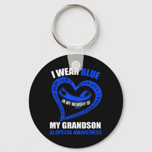 My Memory Of My Grandson Alopecia Awareness  Key Ring