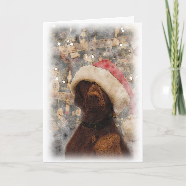 My Merry Christmas Vizsla Holiday Card (Front)