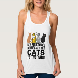 MY MILKSHAKE BRINGS THE CATS TO YARD CAT T-SHIRTS