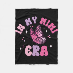 My Mimi Era Funny Butterfly Groovy Retro Mothers D Fleece Blanket