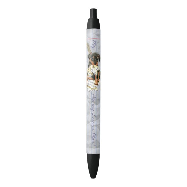 My Min Pin Ate my Lesson Plan Black Ink Pen (Front Vertical)