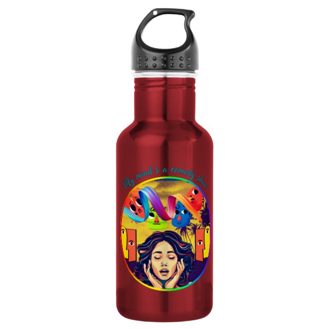 My mind’s a comedy show 532 ml water bottle (Front)