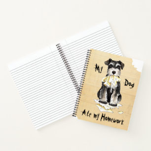 My Mini Schnauzer Lab Ate My Homework Notebook