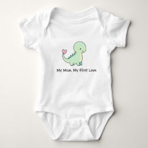My Mom, My First Love Cute Dino bodysuit 