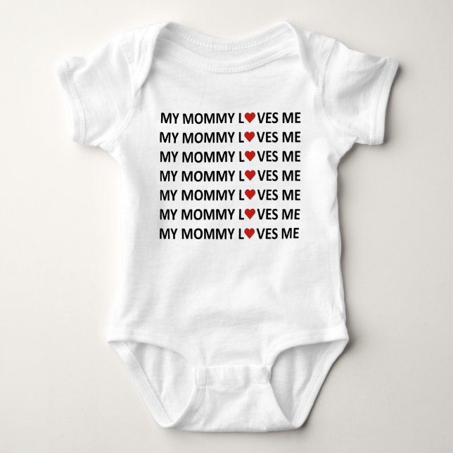 MY MOMMY LOVES ME - RED HEART Baby Bodysuit  (Front)
