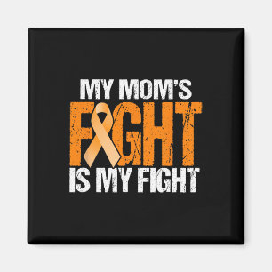 My Moms Fight is My Fight Leukaemia Awareness Moth Magnet