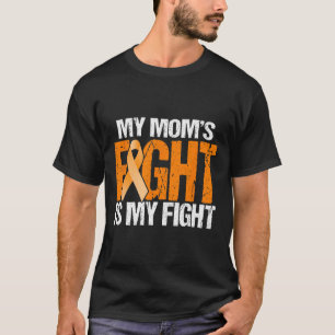 My Moms Fight is My Fight Leukaemia Awareness Moth T-Shirt