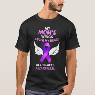 My Moms Wing Cover My Heart Memory Alzheimers Awar T-Shirt
