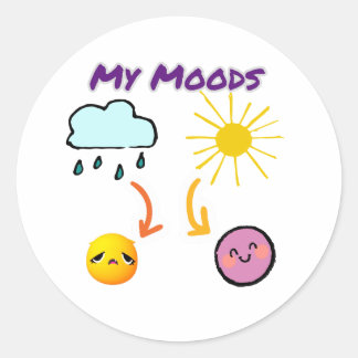 My Moods Classic Round Sticker