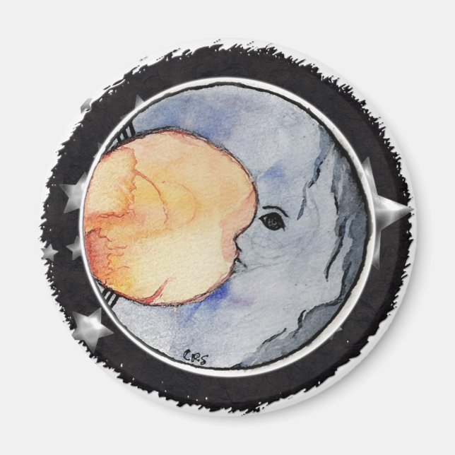 My Moon - Watercolor Child Magnet (Front)