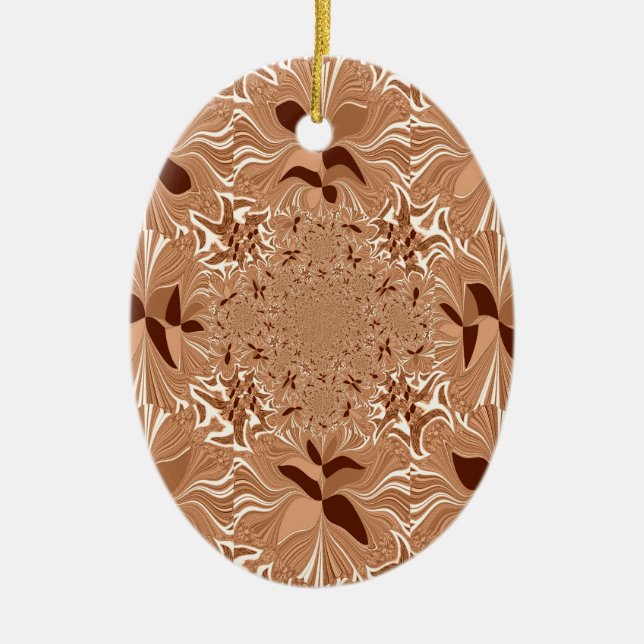 My Morning Coffee Colours Ceramic Tree Decoration (Front)