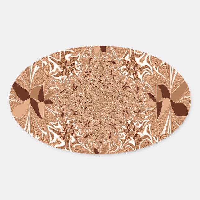 My Morning Coffee Colours Oval Sticker (Front)