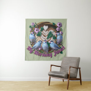 My morning JAVA with Java sparrows Tapestry