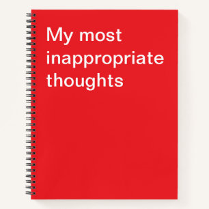 My most inappropriate thoughts notebook