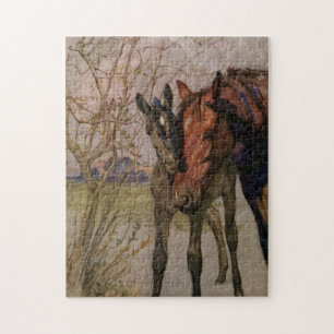 My Mother & I - Sewell Black Beauty book painting Jigsaw Puzzle