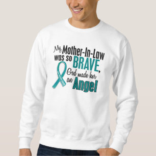 My Mother-In-Law Is An Angel 1 Ovarian Cancer Sweatshirt
