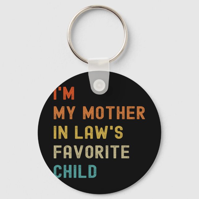 My Mother In Laws Favourite Child Family Mothers D Key Ring (Front)