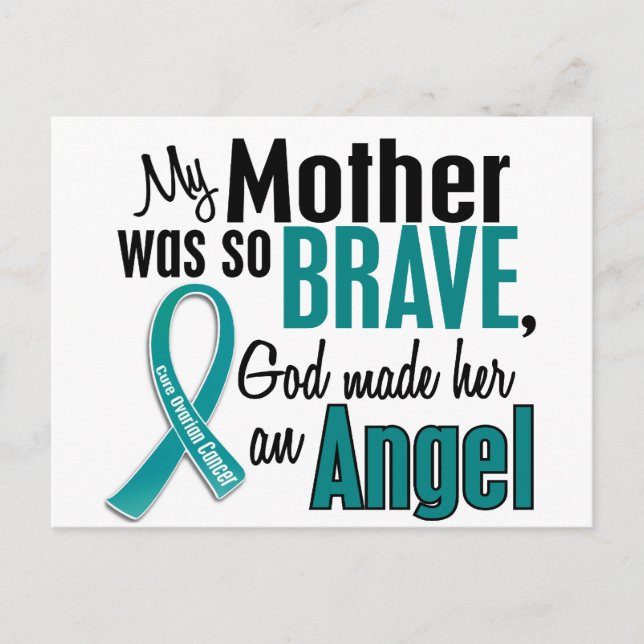 My Mother Is An Angel 1 Ovarian Cancer Postcard (Front)